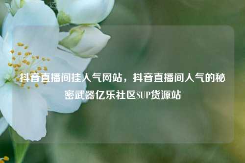 抖音直播间挂人气网站	，抖音直播间人气的秘密武器亿乐社区SUP货源站  第1张